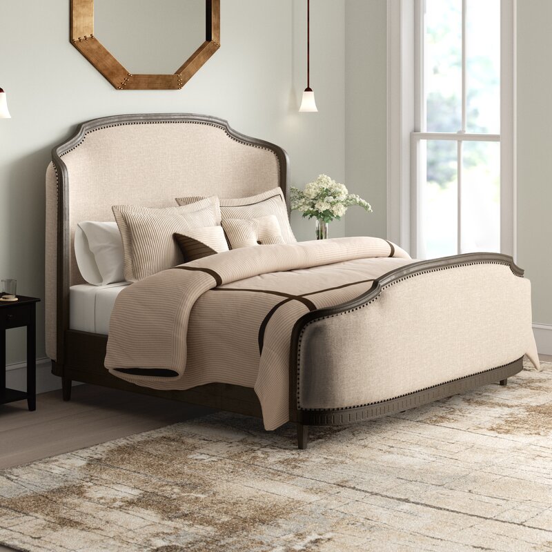 Corsica Solid Wood And Upholstered Low Profile Standard Bed 